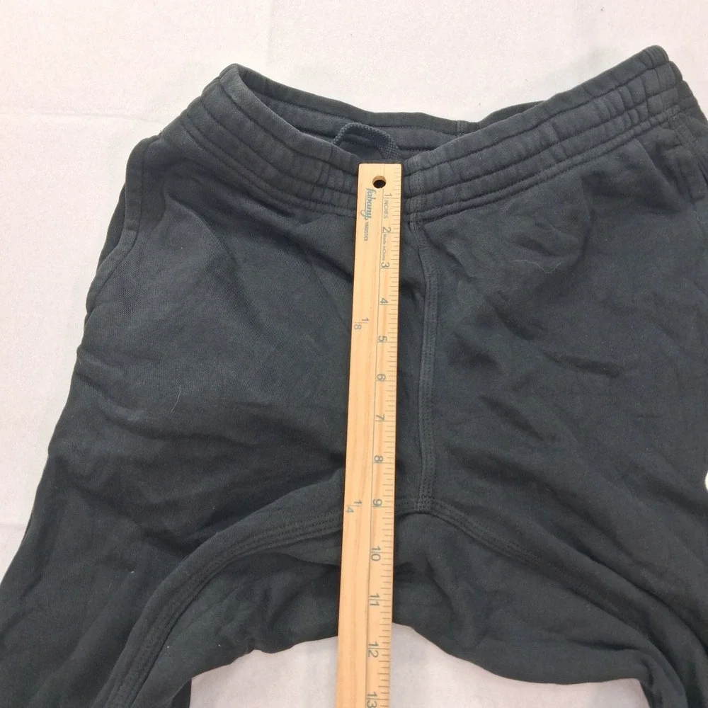 Nike Joggers Mens Medium Black Tapered Fleece Swoosh Sweatpants EUC